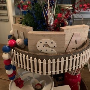 Wooden USA blocks (1 with each letter)